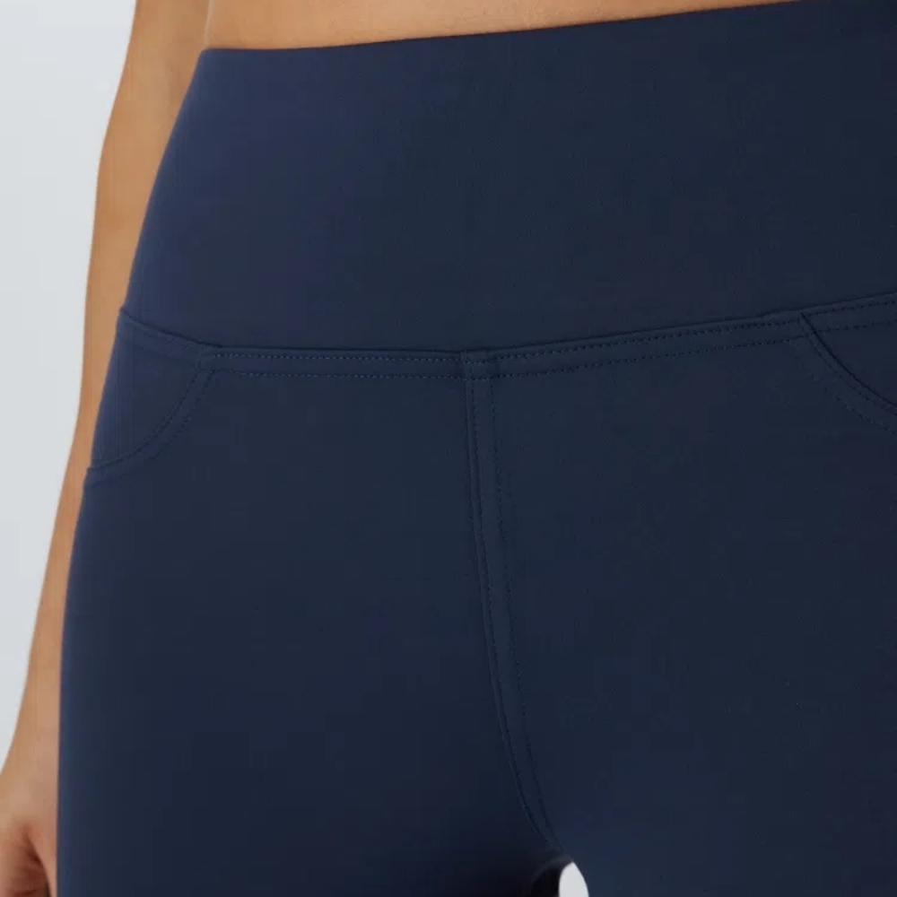 NWT Halara DayStretch High Waisted Pocket Flare Yoga Leggings Blue M petite - Picture 5 of 8